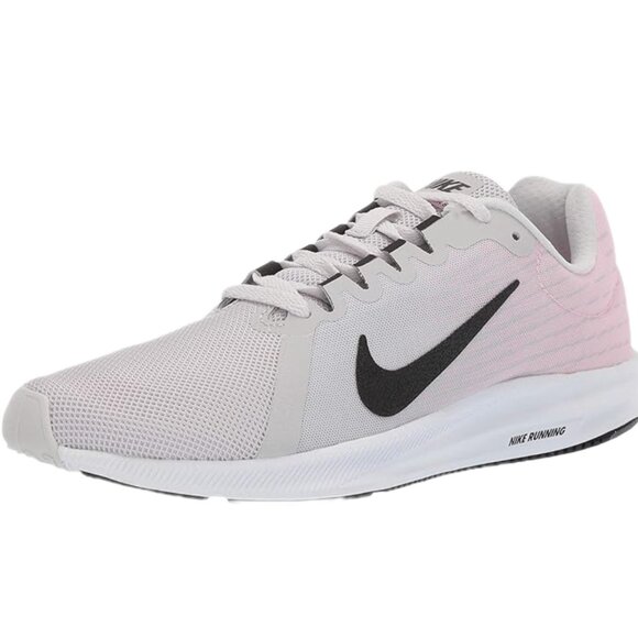 Nike Womens Downshifter 8/Vast Grey/Black/Pink Foam/ Size 8- Womens Running Shoe - Picture 1 of 14
